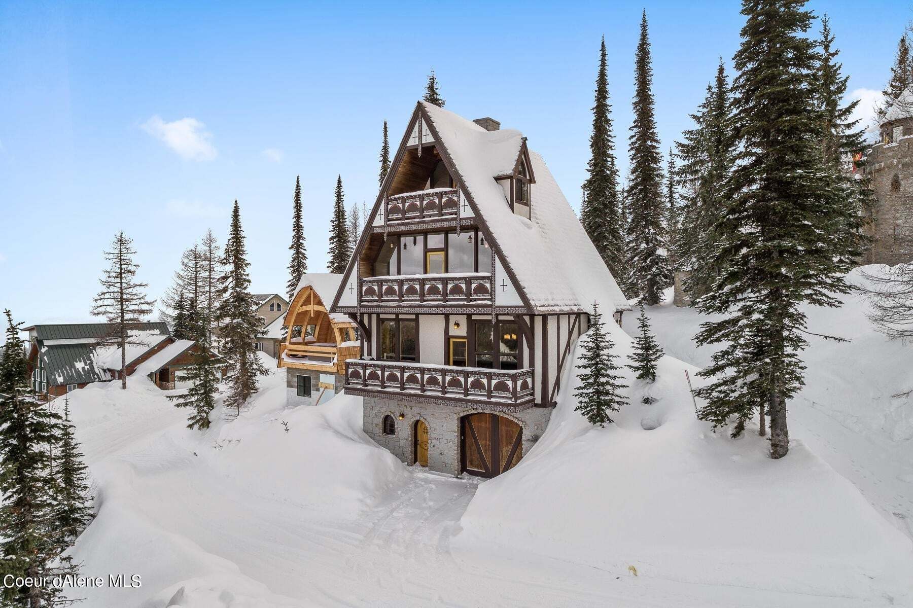 A-frame Tudor cabin home for sale in Sandpoint, ID