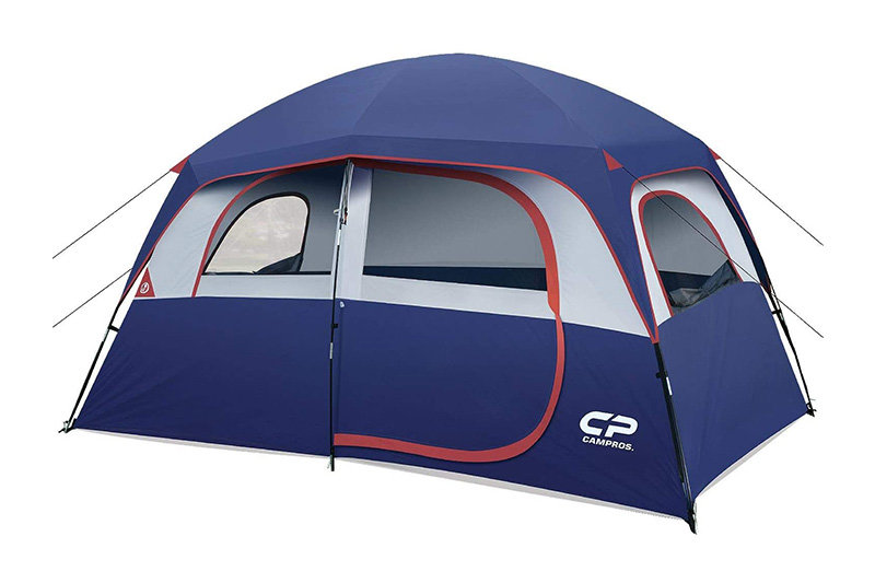 camping essentials navy blue 6-person camping tent