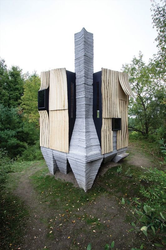 Ashen Cabin 3D printed concrete cabin