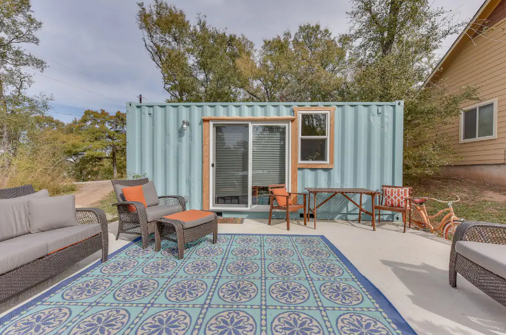 texas container home for rent on airbnb