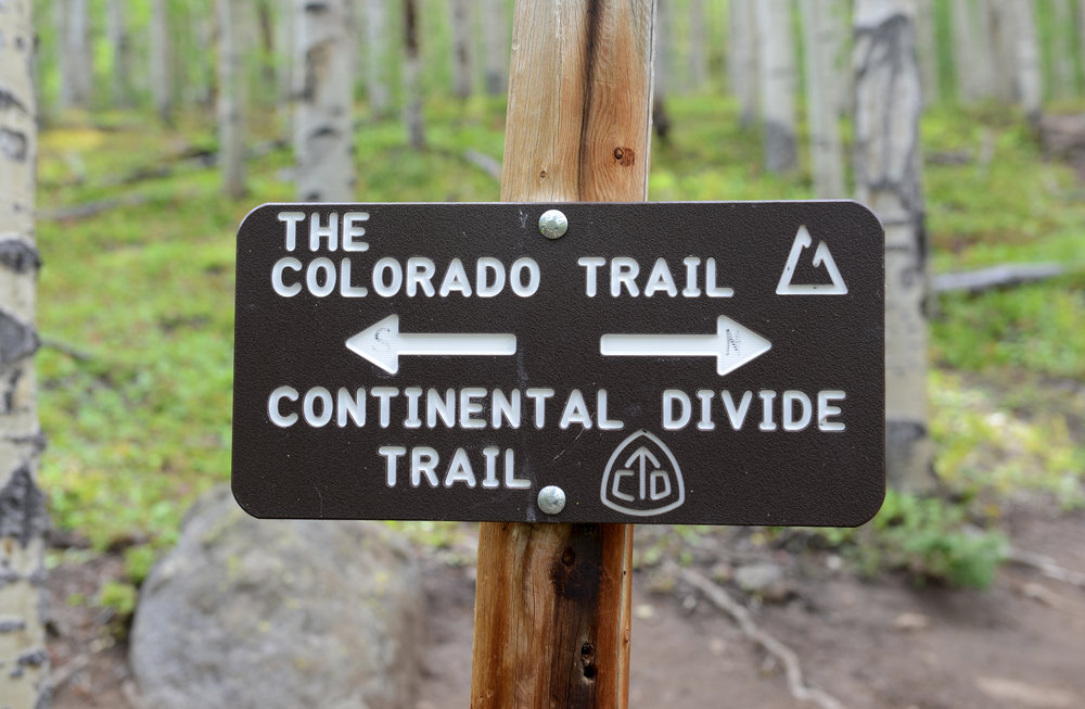 colorado trail and continental divide trail thru-hiking signs