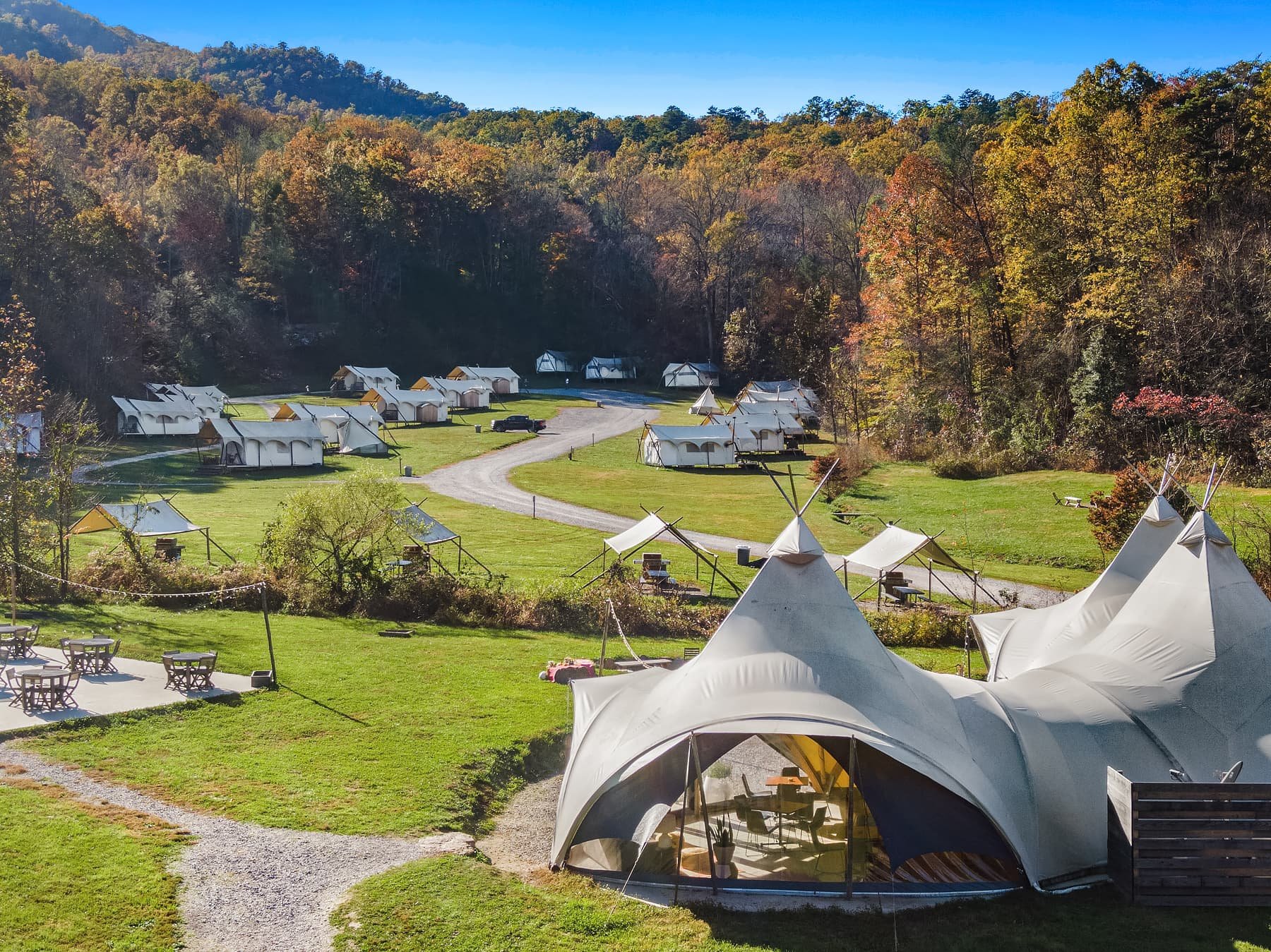 under canvas safari tent glamping grounds