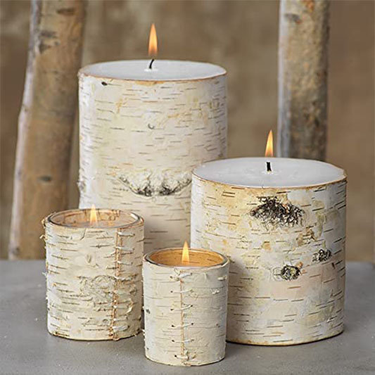 Birchwood fragrance free pillar candle