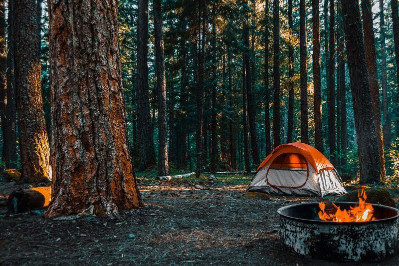 Camping Bonfire at Shenandoah National Park