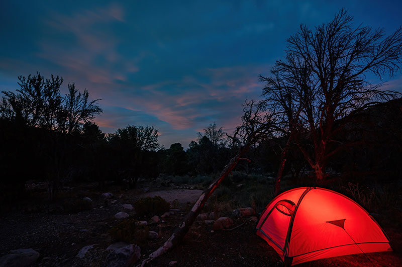 Sunset camping 