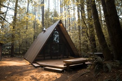 A-Frame Cabin in Woods