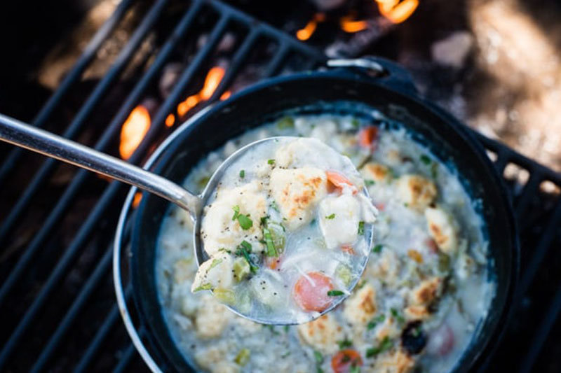 camping food recipes chicken and dumplings