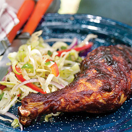 camping meal recipes grilled bbq chicken and slaw