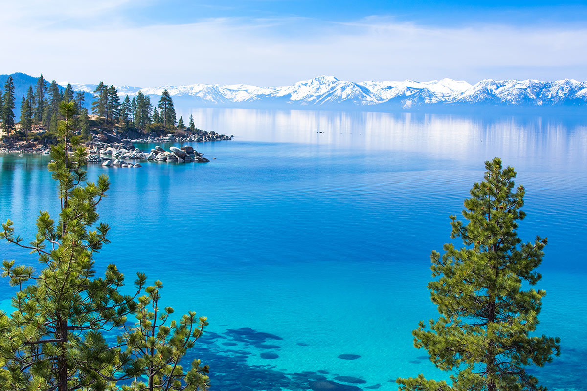 view from lake tahoe, california cabin